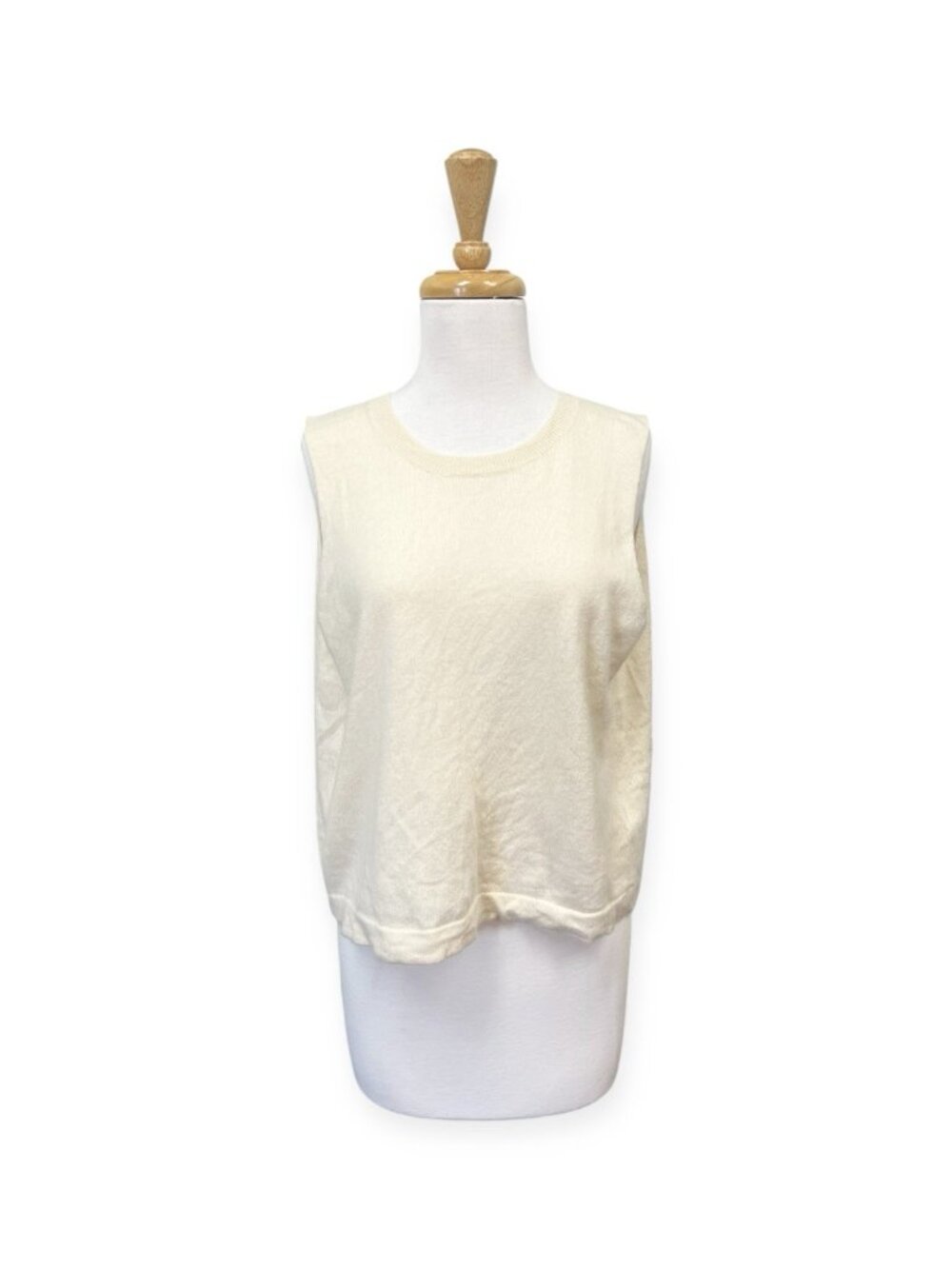 Maje Monia Sleeveless Tie Back Sweater Size 3 US Size L Large Cream